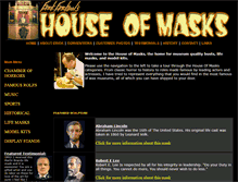 Tablet Screenshot of houseofmasks.com